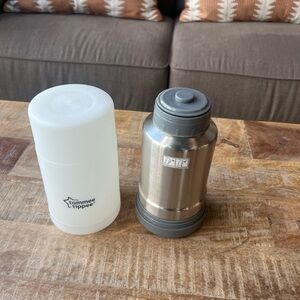Tommee Tippee Stainless Steel Bottle Warmer - Gray and White